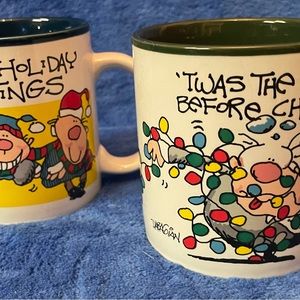 VINTAGE Christmas Mugs